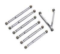 Yurefax Collegamenti del Telaio in Alluminio CNC Set 1/24 RC Crawler Car LWB 133,7mm, for assiale, for SCX24 AXI00001, for Chevrolet, for C10 AXI00002 JLU Collegamento di Sospensione(Gray)