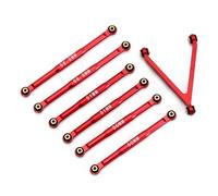 Yurefax Collegamenti del Telaio in Alluminio CNC Set 1/24 RC Crawler Car LWB 133,7mm, for assiale, for SCX24 AXI00001, for Chevrolet, for C10 AXI00002 JLU Collegamento del Braccio di Sospensione(Rot)