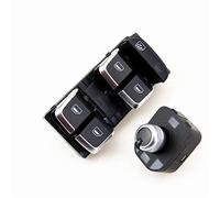 Yurefax Driver Master Interruttore di controllo dell'ascensore in vetro + Pulsante di controllo dello specchietto laterale for Q5 A5 A4 S4 8KD 959 851A 4GD 959 565 A Interruttore alzacristalli auto
