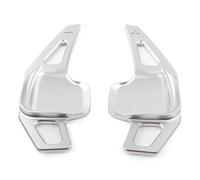Yurefax Estensione del cambio automatico diretto al volante dell'auto, for BMW, serie 3 5 F10 F30 F80 325i 320i 330i tutti gli anni, 2 pezzi Leva del cambio per auto(Silver)