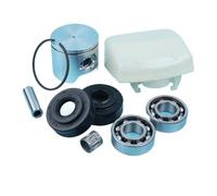 Yurefax Filtro aria con cuscinetto a sfera for manovella, perno anello pistone da 44 mm, for Husqvarna, motosega 350 351 345E 340, for Jonsered, sega a catena CS 2150 Kit pistone per motosega