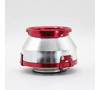 Yurefax Filtro aria sportivo universale for auto 76 mm La maggior parte delle auto 3 pollici Filtro di aspirazione dell'aria ad alto flusso aperto Scatola rossa blu XH-UN075 Filtro aria per auto(Rot)