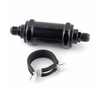 Yurefax Filtro carburante in linea AN6 8 10 NERO E85 Etanolo con elemento in acciaio inossidabile da 100 micron e filtro carburante FF07 Filtro aria per auto(AN8)