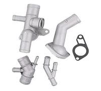 Yurefax Flangia tubo flessibile liquido di raffreddamento motore con kit guarnizione, for A3 8L TT 8N, for Octavia, Mk1 Toledo Ibiza Mk2, for Golf, Mk4 Leon Cordoba, for Bora, 06A121132A Alloggiamento