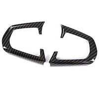 Yurefax, for BMW, Serie 5 G30 G38 2018, Pulsanti del volante dell'auto in stile fibra di carbonio Copertura del telaio Trim ABS 2 pezzi Decalcomanie interne Adesivo per volante(Carbon Fiber Black)