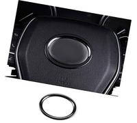 Yurefax, for Camry XV70 2018 2019 2020, volante for auto in acciaio inossidabile rivestimento circolare adesivo copertura modanatura interna Adesivo per volante(BLACK B Black)