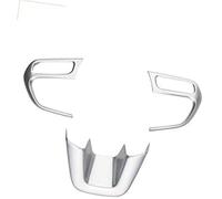 Yurefax, for Jeep, Nuova Compass 2017 2018 2019, 3 pezzi/set Interni auto Decorazione volante Copertura Trim Adesivo Accessori Adesivo per volante(Chrome silver)