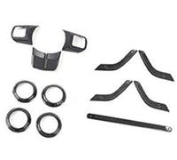 Yurefax, for Jeep, Wrangler 2011+, rivestimento del volante dell'auto Copertura dello sfiato dell'aria condizionata Decorazione interna Accessori Adesivo Styling Adesivo per volante