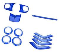 Yurefax, for Jeep, Wrangler 2011+, rivestimento del volante dell'auto Copertura dello sfiato dell'aria condizionata Decorazione interna Accessori Adesivo Styling Adesivo per volante