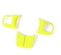 Yurefax, for Jeep, Wrangler, for Patriot, for Compass, for Cherokee dal 2011 in poi, adesivi for copertura decorazione volante interno auto ABS Adesivo per volante(BLACK light green)