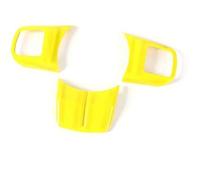 Yurefax, for Jeep, Wrangler, for Patriot, for Compass, for Cherokee dal 2011 in poi, adesivi for copertura decorazione volante interno auto ABS Adesivo per volante(Yellow)