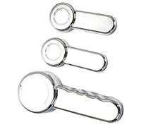 Yurefax, for Jeep, Wrangler JK 2011 in poi, guida a sinistra ABS interni auto, for sedile, regolazione sedia decorazione adesivi copertura car styling Adesivo per volante(Chrome)
