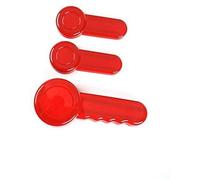 Yurefax, for Jeep, Wrangler JK 2011 in poi, guida a sinistra ABS interni auto, for sedile, regolazione sedia decorazione adesivi copertura car styling Adesivo per volante(Rot)