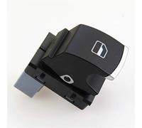 Yurefax Interruttore a pulsante di regolazione del controllo dell'ascensore del finestrino laterale cromato da 3 pezzi per, for VW, for Golf, for Jetta, for MK5, for Passat, for B6 3C Rabbit, for, fo