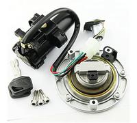 Yurefax Interruttore di accensione del motociclo Tappo del serbatoio del carburante Kit di chiavi for serratura della sella for CBF600 CBF600S 2004 2005-2009 35010-MER-D10 Interruttore di accensione p