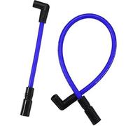 Yurefax Kit cavi candele DYNA-409BL in silicone blu da 2 pezzi da 10,4 mm e 10 mm Cavo di accensione