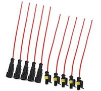Yurefax Kit di connettori elettrici for auto da 5 paia 16AWG a 1 pin con filo Cavo di accensione