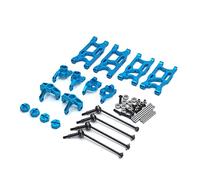 Yurefax Kit di Parti di aggiornamento in Metallo Bracci di Sospensione Fuso a snodo, for Wltoys 144001 124019 124018 LC Racing 1/14 RC Car Collegamento del Braccio di Sospensione(Blue)