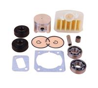 Yurefax Kit fasce elastiche da 45 mm, for Husqvarna, 350 353 Filtro dell'aria Cuscinetto manovella Paraolio Cilindro Marmitta Guarnizione Set cuscinetti ad ago Kit pistone per motosega