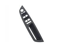 Yurefax Maniglie interne per portiere RHD Guidatore della mano destra Porta interna bracciolo Maniglia in pelle Set completo, for BMW, for X5 X6 E70 E71 E72 2007-2013(RHD Black Armrest)