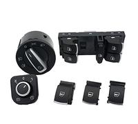 Yurefax Manopola del pulsante di regolazione dell'interruttore di controllo della finestra del faro dello specchio, for Volkswagen, for VW, for Jetta, for Golf, MK 5 6 Plus, for, for Passat, B6 B7 SE