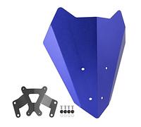 Yurefax Parabrezza in alluminio Parabrezza Visiera Deflettore antivento con staffa Accessori, for, MT-15 2019 2020 Parabrezza per moto(Blue)