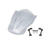 Yurefax Parabrezza Parabrezza con staffa di montaggio Deflettori d'aria, for, MT07 FZ-07 2014 2015 2016 2017 Parabrezza per moto(Grey)