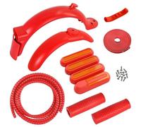 Yurefax Parafango Anteriore Posteriore for Pneumatici, for Xiaomi, Mijia M365 PRO Pro2 1S Kit di Ricambio for Riparazione Scooter Elettrico for Skateboard Parafango per Skateboard(Rot)