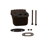 Yurefax Pezzi di ricambio for silenziatore a due fori for motosega da giardino 45cc 52cc 58cc 4500 5200 5800 Silenziatore for motosega Kit silenziatore per motosega