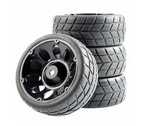Yurefax Pneumatici con Ruota in Spugna, for HSP, for HPI, 1/10 1:10 On-Road Touring Car RC Rim06-6083 Pneumatico per Auto RC(Black Wheel)