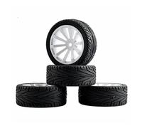 Yurefax Pneumatici da Corsa Piatti 4 Pezzi, Offset Ruota 6 mm, for HSP, for HPI, 1.10 for Auto Strada Pneumatici per Auto RC(602-8010)