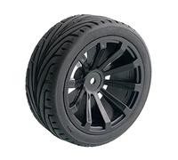 Yurefax Pneumatici da Corsa Piatti 4 Pezzi, Offset Ruota 6 mm, for HSP, for HPI, 1.10 for Auto Strada Pneumatici per Auto RC(601-8010)