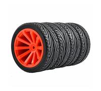 Yurefax Pneumatici da Corsa Piatti 4 Pezzi, Offset Ruota 6 mm, for HSP, for HPI, 1.10 for Auto Strada Pneumatici per Auto RC(604-8010)