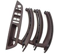 Yurefax Rivestimento della maniglia della portiera dell'auto Bracciolo per maniglia interna della portiera dell'auto, per Bmw, per X5, per X6 E70 E71 E72 2007-2013(BLACK Lhd Moka 7pcs Set)