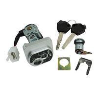 Yurefax Serratura dell'interruttore a chiave della scatola della coda posteriore con clip con fibbia for Quad ATV Go Kart Copertura in alluminio Serratura elettrica con due chiavi Interruttore a chiav