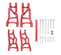 Yurefax Set Bracci Sospensione Anteriori e Posteriori in Metallo tiranti 1/10, for Traxxas, for 2WD Slash 2555 3631 2532 Collegamento di Sospensione(Rot)