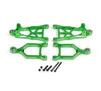 Yurefax Set di Bracci for sospensioni Anteriori in Metallo CNC, for 1/5, for HPI Rovan KM, for Parti di Giocattoli for Auto Baja 5B SS 5T Rc Collegamento del Braccio di Sospensione(Green)