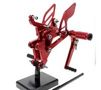 Yurefax Set pedane arretrate for moto Quick Shifter, for, YZF R6 R6S YZF-R6 YZFR6 2003-2005, set pedane arretrate in alluminio, set pedane regolabili Pedana per moto(Rot)