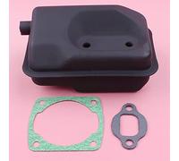 Yurefax Silenziatore di scarico con kit guarnizioni cilindro, for Robin, BG411 NB411 EC04 CG411 Tagliaerba Decespugliatore Pezzo di ricambio motore Kit silenziatore per motosega