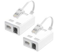 Yurhuit BT Plug To ADSL RJ11 Broadband Internet Microfilter Splitter 2 Pacchetto, BT a BT e RJ11 Femmina per Modem di Rete Fissa