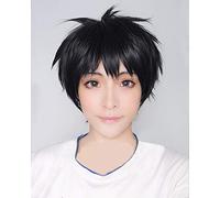YURI !!! su ICE/Yuri On Ice Parrucca + traccia + cappuccio Katsuki Yuuri corta dritta resistente al calore