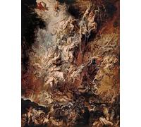 YURKO Stampa Vintage Stampe D'Epoca Dipinti famosi Caduta degli angeli ribelli Peter Paul Rubens per l'arredamento del soggiorno 60x90cm