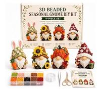 YURNB Gnomi 3D Perline, Bead Crafts Dwarf Beading Kit, Dwarf Tiny 3D Beaded Animal DIY Kit | 4 Designs with Instructions, for Home Office School Classroom (A)