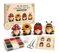 YURNB Gnomi 3D Perline, Bead Crafts Dwarf Beading Kit, Dwarf Tiny 3D Beaded Animal DIY Kit | 4 Designs with Instructions, for Home Office School Classroom (B)
