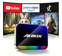 Yurnlv Magic AI Box, adattatore auto wireless CarPlay Android con Net-Flix YouTube TikTok, Play Store integrato e mirroring dello schermo, adattatore video plug and play per veicoli CarPlay cablati