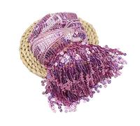 Yurosiay 1 rotolo di paillettes con frange da 16 cm, denso con paillettes, paillettes al laser, bordatura con frange glitterate, frangia per danza, frangia per cucito, rosa