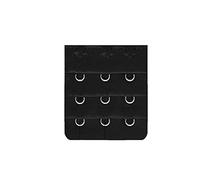Yurosiay 8 Pezzi Reggiseno Estensione 3 Ganci Colorato Largo Reggiseno Estensione Morbido Comodo Reggiseno Estensione Bra Estensore 3 Fili Reggiseno Nastro per Donne Ragazze 4.5×5cm Colore Nero
