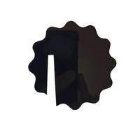 Yurosiay Etichette autoadesive per bicchieri di vino con fiocco, colore nero, adatte per decorazioni di nozze, 5,5 cm, 50 pezzi