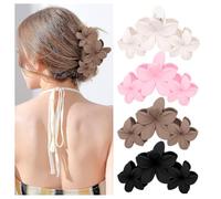 Yurosiay Fermagli per capelli arcobaleno con fiore hawaiano, clip per capelli staccabili e opachi, antiscivolo, forte tenuta, accessori per capelli spessi/sottili, 27 stili, clip hawaiane da spiaggia