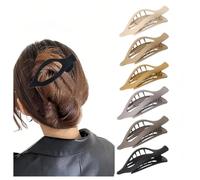 Yurosiay Fermagli per capelli piatti da donna, curvi, a coccodrillo, a forma di anatra, a forma di banana, con clip opaca, antiscivolo, forte tenuta, per capelli spessi/sottili, 22 #